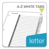 OneStep Printable Table of Contents and Dividers, 26-Tab, A to Z, 11 x 8.5, White, White Tabs, 1 Set - Image 2