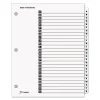 OneStep Printable Table of Contents and Dividers, 26-Tab, A to Z, 11 x 8.5, White, White Tabs, 1 Set