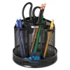 Wire Mesh Spinning Desk Sorter, 8 Compartments, Steel Mesh, 6.5" Diameter x 6.5"h, Black - Image 2