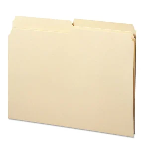 Reinforced Tab Manila File Folders, 1/2-Cut Tabs: Assorted, Letter Size, 0.75″ Expansion, 11-pt Manila, 100/Box