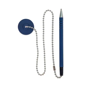Antimicrobial Ballpoint Counter Pen, Medium, 1 mm, Blue Ink, Blue