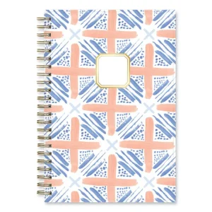 Margaret Jeane Geo Tile Academic Weekly/Monthly Planner, 8 x 5, Blue/Peach Cover, 12-Month (July to June): 2022 to 2023