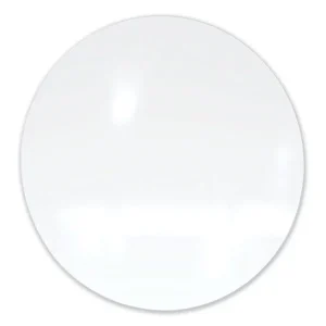 Coda Low Profile Circular Magnetic Glassboard, 24 Diameter, White Surface, Ships in 7-10 Business Days