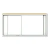 Horizontal Sliding Porcelain Magnetic Whiteboard, 144 x 48, White Surface, Satin Aluminum Frame, Ships in 7-10 Business Days