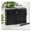 Poly Index Card Box, Holds 100 3 X 5 Cards, 3 X 1.33 X 5, Plastic, Black/blue, 2/pack - Image 2
