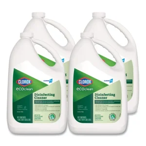 Clorox Pro EcoClean Disinfecting Cleaner, Unscented, 128 oz Refill Bottle, 4/Carton