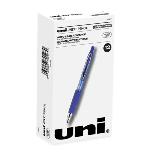 207 Mechanical Pencil, 0.7 Mm, Hb (#2), Black Lead, Blue Barrel, Dozen