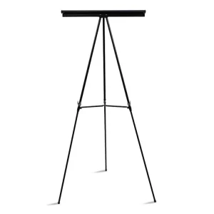 Telescoping Tripod Display Easel, Adjusts 35″ To 64″ High, Metal, Black