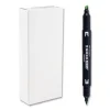 Highlighters, Yellow Green Ink, Bullet/Chisel Tip, Yellow Green Barrel, 10/Box