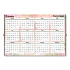 Yearly Laminated Wall Calendar, Tropical Watercolor Artwork, 36 x 24, White/Sand/Orange Sheets, 12-Month (Jan-Dec): 2024 - Image 3