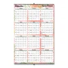 Yearly Laminated Wall Calendar, Tropical Watercolor Artwork, 36 x 24, White/Sand/Orange Sheets, 12-Month (Jan-Dec): 2024 - Image 2