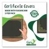Certificate/Document Cover, 9.75″ x 12.5″, Black With Gold Foil, 5/Pack - Image 2
