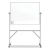 Reversible Magnetic Hygienic Porcelain Whiteboard, Satin Aluminum Frame/Stand, 72 x 48, White Surface, Ships in 7-10 Bus Days - Image 2