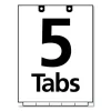 Write and Erase Tab Dividers for Classification Folders, Narrow Bottom Tab, 5-Tab, 11 x 8.5, 1 Set - Image 3