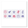 Printy 10-in-1 Self-Inking Teacher Stamp, Incudes 10 Dies, 0.63″ Diameter, Blue/Red - Image 3