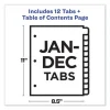 Customizable TOC Ready Index Multicolor Tab Dividers, 12-Tab, Jan. to Dec., 11 x 8.5, White, Contemporary Color Tabs, 1 Set - Image 2