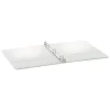 Treated Binder Clearvue Locking Round Ring Binder, 3 Rings, 1.5" Capacity, 11 X 8.5, White - Image 3