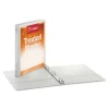 Treated Binder Clearvue Locking Round Ring Binder, 3 Rings, 1.5" Capacity, 11 X 8.5, White - Image 2