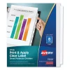 Print And Apply Index Maker Clear Label Sheet Protector Dividers With White Tabs, 8-Tab, 11 X 8.5, Clear, 1 Set