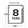 Print And Apply Index Maker Clear Label Sheet Protector Dividers With White Tabs, 8-Tab, 11 X 8.5, Clear, 1 Set - Image 2