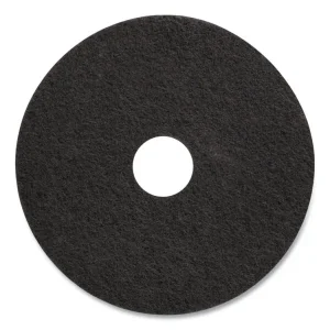 Stripping Floor Pads, 20" Diameter, Black, 5/carton
