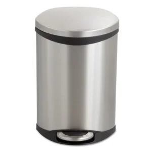 Step-On Medical Receptacle, 7.5 gal, Steel, Stainless Steel