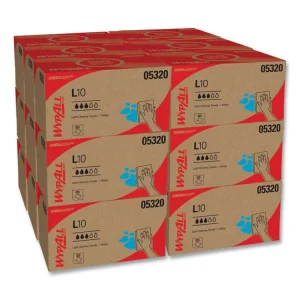 L10 Towels, POP-UP Box, 1-Ply, 9 x 10.5, White, 125/Box, 18 Boxes/Carton