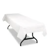 Table Set Rectangular Table Cover, Heavyweight Plastic, 54″ X 108″, White, 6/pack