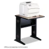 Fax/Printer Stand with Reversible Top, Metal, 1 Shelf, 23.5″ x 28″ x 30″, Medium Oak/Black - Image 2