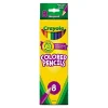 Long-Length Colored Pencil Set, 3.3 mm, 2B, Assorted Lead and Barrel Colors, 8/Pack