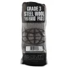 Industrial-Quality Steel Wool Hand Pads, #3 Medium, Steel Gray, 16 Pads/sleeve, 12 Sleeves/carton - Image 2