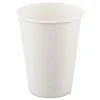 Single-Sided Poly Paper Hot Cups, 12 Oz, White, 50/bag, 20 Bags/carton