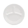 Concorde Foam Plate, 3-Compartment, 9″ Dia, White, 125/pack, 4 Packs/carton