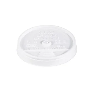 Traveler Cappuccino Style Dome Lid, Polypropylene, Fits 10 Oz To 24 Oz Hot Cups, White, 1,000/carton