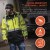 GloWear 8353 Class 3 Hi-Vis Softshell Water-Resistant Jacket, Medium, Lime, Ships in 1-3 Business Days - Image 3