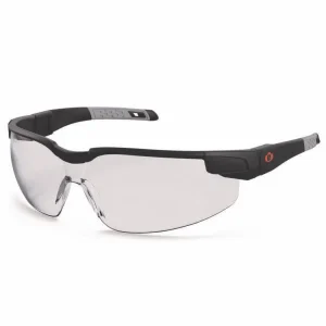 Skullerz DELLENGER Anti-Scratch/Enhanced Anti-Fog Safety Glasses w/Adj Temples, Black Frame,Clear Lens, Ships in 1-3 Bus Days