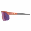 Skullerz AEGIR Safety Glasses, Mirrored Lenses, Orange Nylon Frame, Purple Mirror Polycarbonate Lens, Ships in 1-3 Bus Days - Image 2