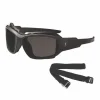 Skullerz LOKI Anti-Scratch/Anti-Fog Convert Safety Spoggles, Strap, Matte Black Frame,Smoke Poly Lens, Ships in 1-3 Bus Days