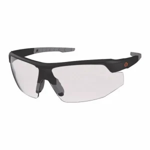Skullerz SKOLL Anti-Scratch/Anti-Fog Safety Glasses, Matte Black Nylon Frame, Clear PolyCarb Lens, Ships in 1-3 Bus Days