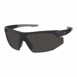 Skullerz SKOLL Anti-Scratch/Anti-Fog Safety Glasses, Matte Black Nylon Frame, Smoke PolyCarb Lens, Ships in 1-3 Bus Days