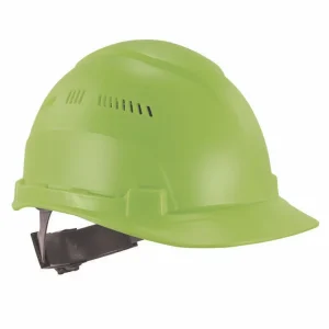 Skullerz 8966 Class C Lightweight Cap-Style Hard Hat, Adjustable Venting, 6-pt Rachet Suspension, Lime, Ships in 1-3 Bus Days