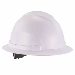 Skullerz 8969 Class E Lightweight Full Brim Hard Hat, 6-Point Rachet Suspension, White, Ships in 1-3 Business Days