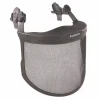 Skullerz 8989 Mesh Face Shield with Adapter for Hard Hat and Safety Helmet, Gray, Ships in 1-3 Business Days