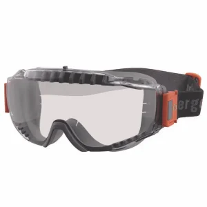 Skullerz MODI OTG Anti-Scratch/Enhanced Anti-Fog Safety Goggles with Elastic Strap, Clear Lens, Ships in 1-3 Business Days