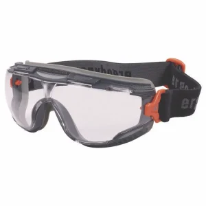 Skullerz ARKYN Anti-Scratch and Enhanced Anti-Fog Safety Goggles with Elastic Strap, Clear, Ships in 1-3 Business Days