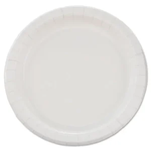 Bare Eco-Forward Clay-Coated Paper Dinnerware, ProPlanet Seal, Plate, 8.5″ dia, White, 125/Pack, 4 Packs/Carton