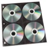 Two-Sided CD Refill Pages for Three-Ring Binder, 8 Disc Capacity, Clear/Black, 50/Pack - Image 2