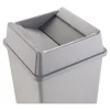 Untouchable Square Swing Top Lid, Plastic, 20.13w X 20.13d X 6.25h, Gray - Image 3