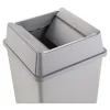Untouchable Square Swing Top Lid, Plastic, 20.13w X 20.13d X 6.25h, Gray - Image 2
