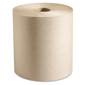 100% Recycled Hardwound Roll Paper Towels, 1-Ply, 7.88″ x 800 ft, Natural, 6 Rolls/Carton